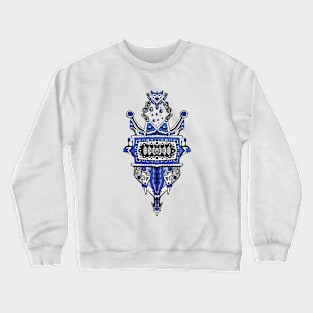 Black and blue pattern Crewneck Sweatshirt